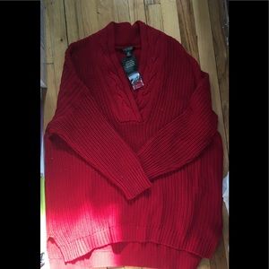 BNWT Ralph Lauren v neck cable sweater 3x plus